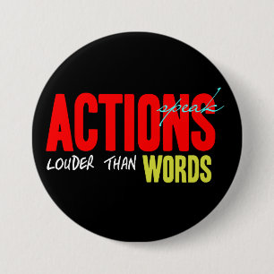 Acties luider spreken ronde button 7,6 cm