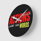 Acties luider spreken ronde klok (Hoek)