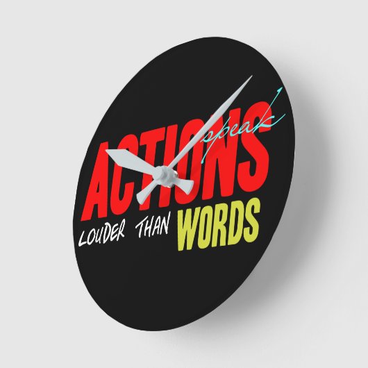 Acties luider spreken ronde klok (Hoek)