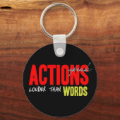 Acties luider spreken sleutelhanger (Voorkant)