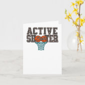 Actieve basketbal schutter. 1 kaart (Gele Bloem)