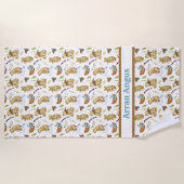 Actieve Beren Boy Kleuren Strandlaken (Voorkant)