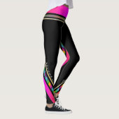 Actieve draag offerte hotpink met witte tekst leggings (Rechts)