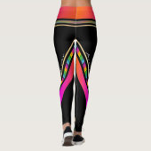 Actieve draag offerte hotpink met witte tekst leggings (Achterkant)