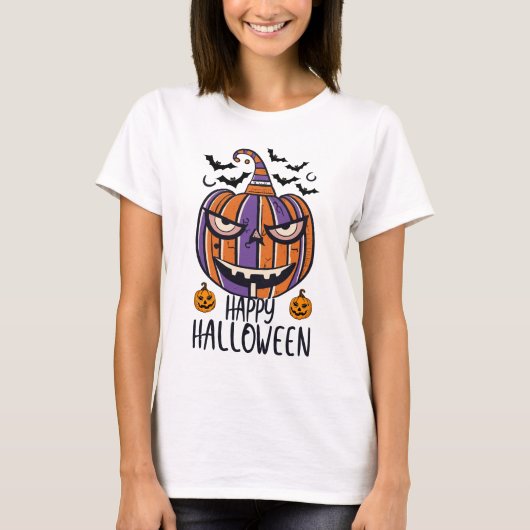 Actieve Happy Halloween vrouwen T-shirt (Voorkant)