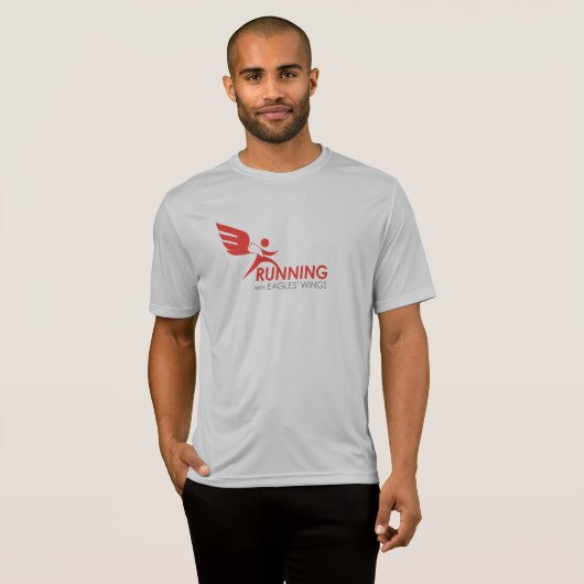 Actieve Mannen: Het lopen met de vleugels van Eagl T-shirt (Voorkant volledig)