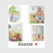 Actieve Mannen Sticker (Vel)
