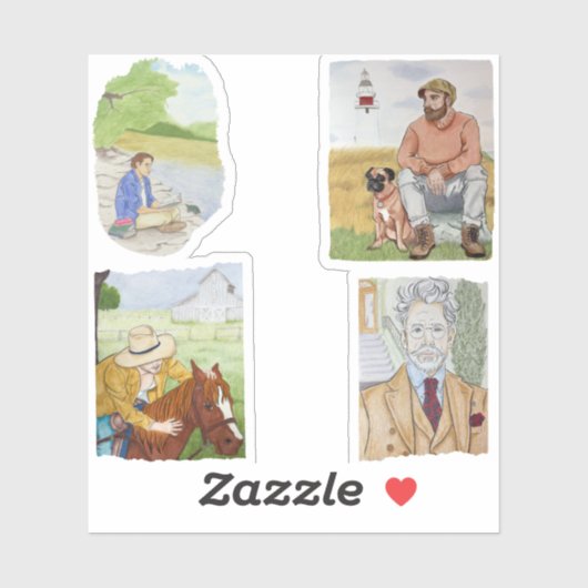 Actieve Mannen Sticker (Vel)