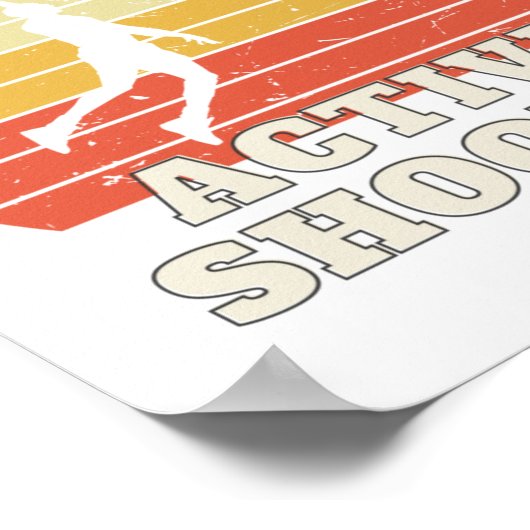 Actieve Schutter Basketbal 1 Poster (Hoek)