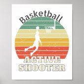 Actieve Schutter Basketbal 1 Poster (Voorkant)