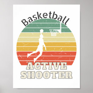 Actieve Schutter Basketbal 1 Poster