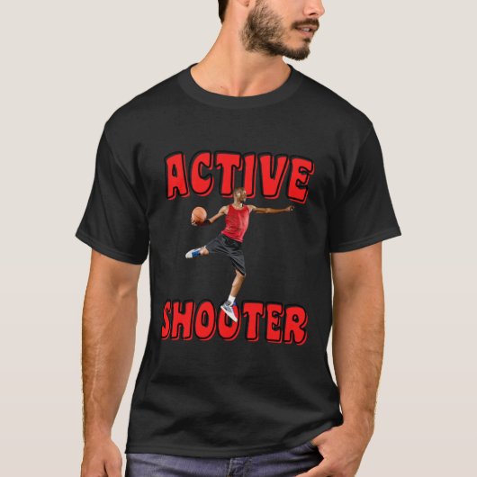 Actieve schutter basketbal 4 t-shirt (Voorkant)