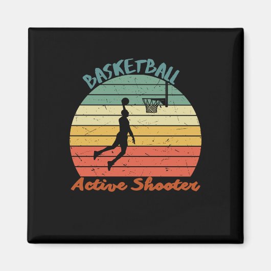 Actieve schutter basketbal 8 magneet (Voorkant)