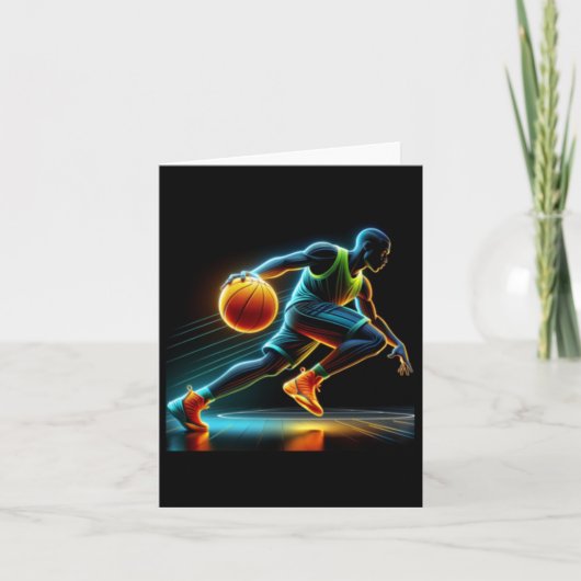 Actieve Schutter Basketbal Aanpasbaar Ontwerp Voor Kaart (Voorkant)