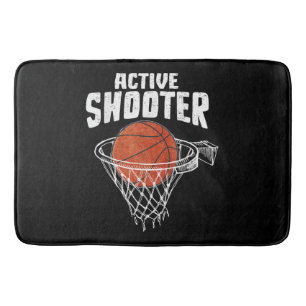 Actieve Schutter Basketbal Liefhebbers Mannen Vrou Badmat