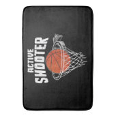 Actieve Schutter Basketbal Liefhebbers Mannen Vrou Badmat (Voorkant Verticaal)