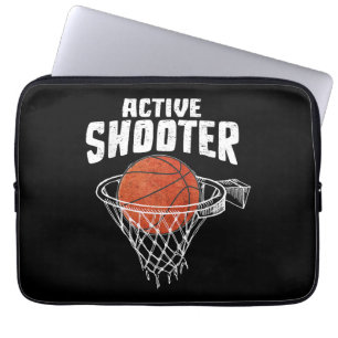 Actieve Schutter Basketbal Liefhebbers Mannen Vrou Laptop Sleeve