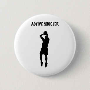 Actieve Schutter Basketball 6 Ronde Button 5,7 Cm
