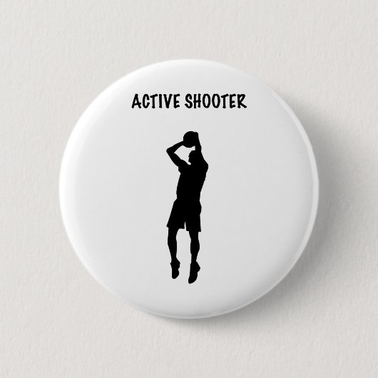 Actieve Schutter Basketball 6 Ronde Button 5,7 Cm (Voorkant)