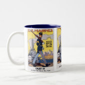 Actieve service op het land en Zee Tweekleurige Koffiemok (Links)