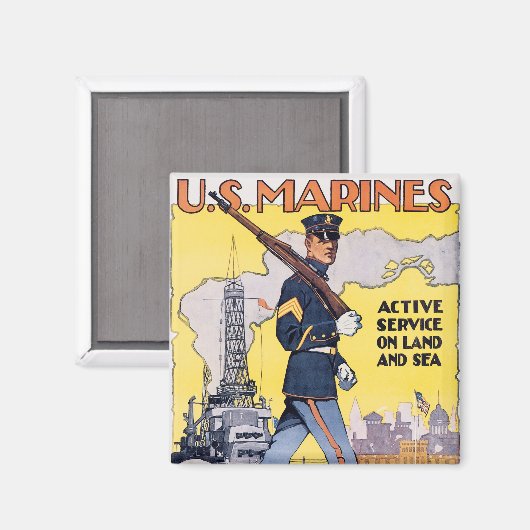 Actieve service op land en Zee Magneet (Voorkant / Achterkant)