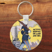 Actieve service op land en Zee Sleutelhanger (Voorkant)