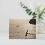 actieve silhouet briefkaart (Staand voorkant)