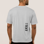 Actieve slijtage Zilveren Mannen Sport Achterzijaa T-shirt<br><div class="desc">Voeg hier Jouw tekst toe aan de Mannen Sjabloon van het moderne achterontwerp van de afdrukserver,  zoals sport-Tek Concurrent Actieve kleding Silver Grey T-Shirt.</div>