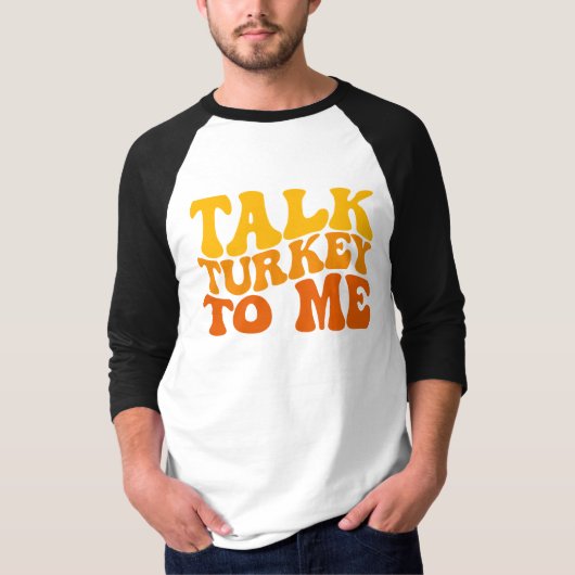 Actieve talk Turkije met mij, Thanksgiving Mannen T-shirt (Voorkant)