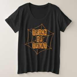 Actieve Trick or treat, Halloween Vrouwen Grote Maat T-shirt