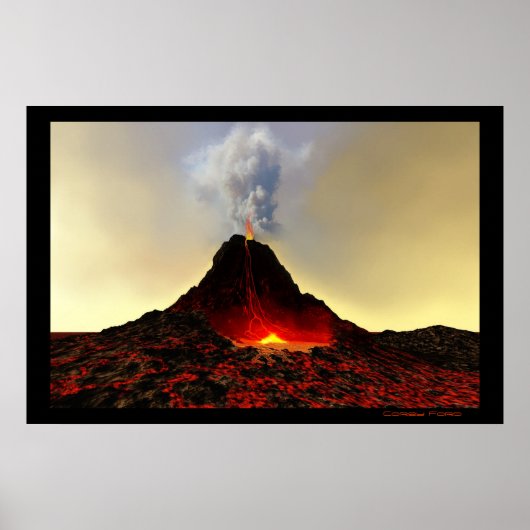 ACTIEVE VOLCANOAFDRUKKING POSTER (Voorkant)