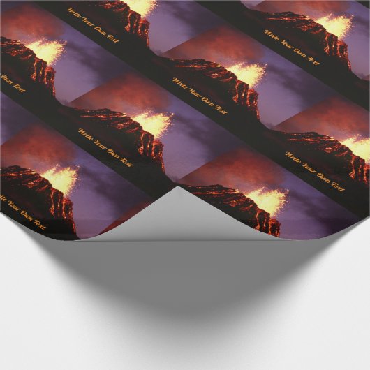 Actieve vulkaan - Schrijf uw eigen tekst Cadeaupapier (Hoek)