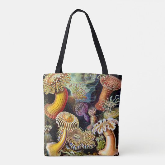 Actiniae van Ernst Haecke Canvas tas (Achterkant)