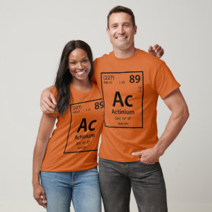 Actinium Element (zwart) T-shirt