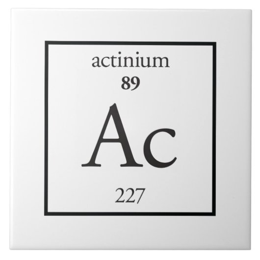 Actinium Tegeltje (Voorkant)