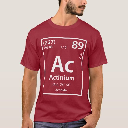 Actiniumelement (wit) T-shirt (Voorkant)