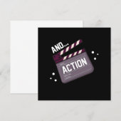 Action Acting Clapperboard Actor Actress Movie Gif Kaart (Voorkant / Achterkant)