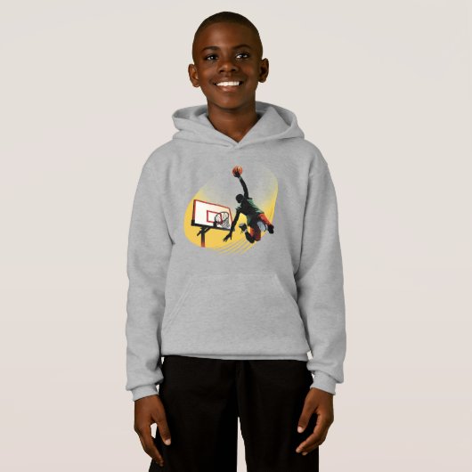 Action Basketball Boy's Hoodie (Voorkant volledig)