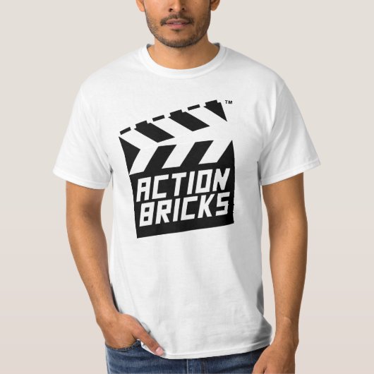 Action Bricks Clapboard Logo T-Shirt (Voorkant)