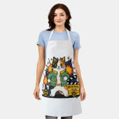 Action Cat Hero on Set - Apron Schort (Gedragen)
