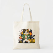 Action Cat Hero on Set - Tote Tote Bag (Voorkant)