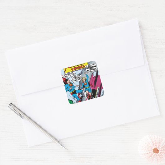 Action Comics #252 Vierkante Sticker (Envelop)