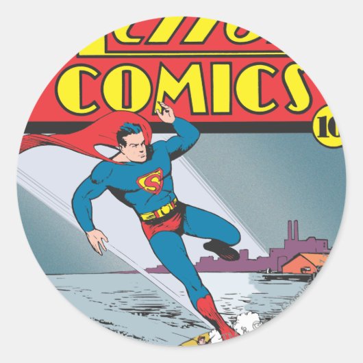 Action Comics #25 Ronde Sticker (Voorkant)