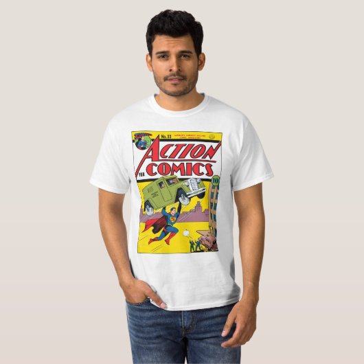 Action Comics #33 T-shirt (Voorkant volledig)