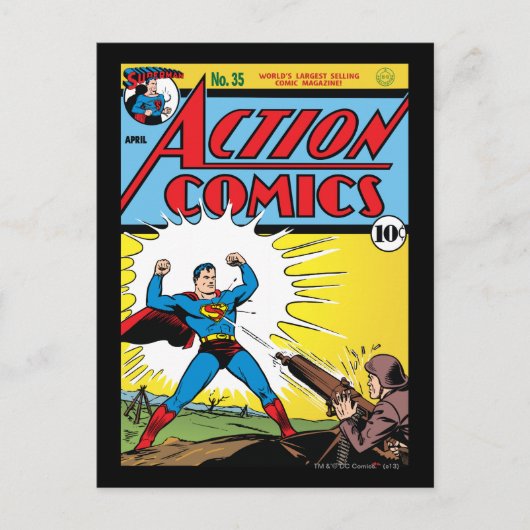 Action Comics #35 Briefkaart (Voorkant)