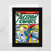 Action Comics #36 Briefkaart (Voorkant / Achterkant)