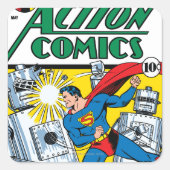 Action Comics #36 Vierkante Sticker (Voorkant)