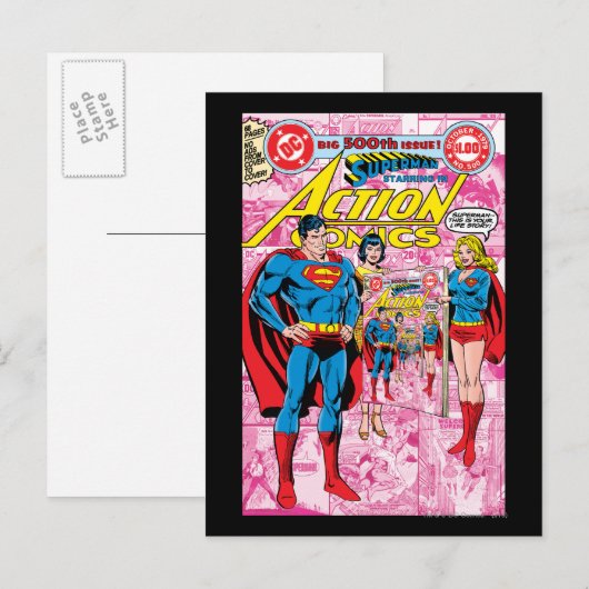 Action Comics #500 okt. 1979 Briefkaart (Voorkant / Achterkant)