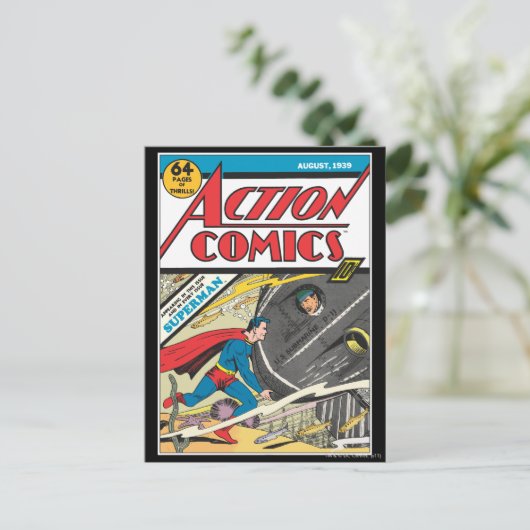 Action Comics - augustus 1939 Briefkaart (Staand voorkant)