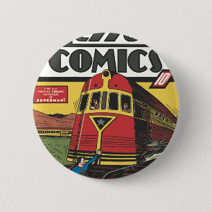Action Comics - juni 1939 Ronde Button 5,7 Cm